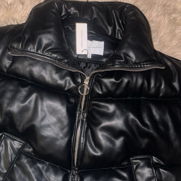 Rebecca Minkoff |Blk Oversized  Leather Full Zip Jacket Size M NWT!!! - Picture 9 of 15